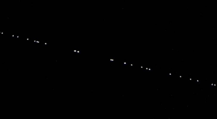 VIDEO: Jordanians observe unusual satellite formation in night sky