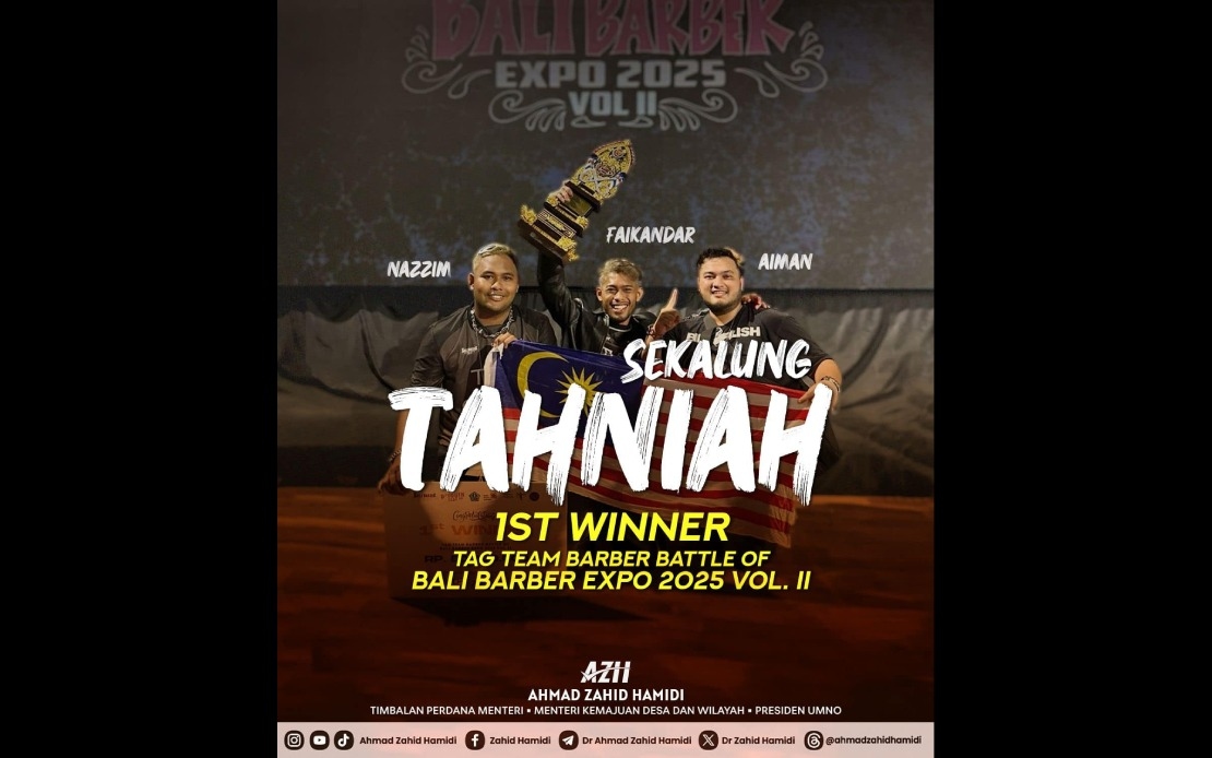 Ahmad Zahid Congratulates Malaysian Youths For Victory At Bali Barber Battle