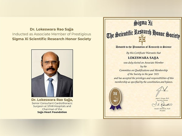 Renowned Indian Cardiac Surgeon Dr. Lokeswara Rao Sajja Inducted as Associate Member of Prestigious Sigma Xi Scientific Research Honor Society