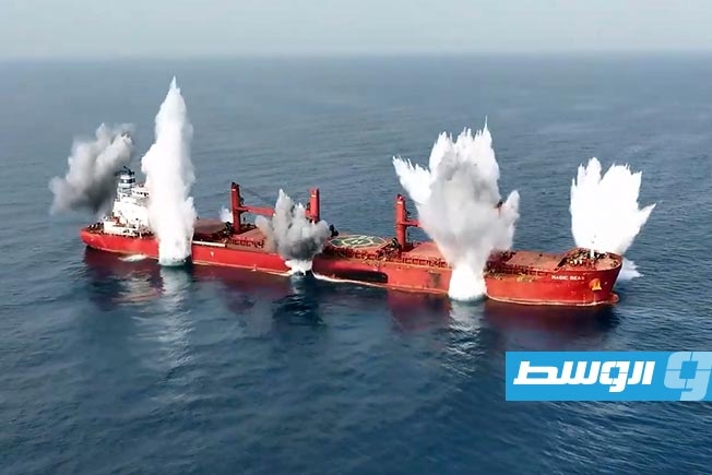 الحوثيون يعرضون مشاهد استهداف وإغراق السفينة «ماجيك سيز» (فيديو)