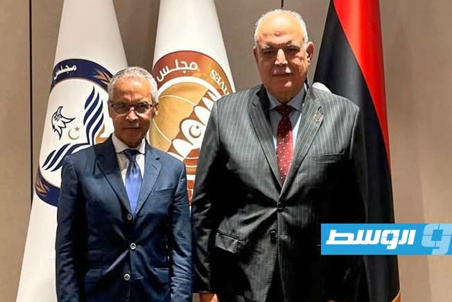 بوشناف والسفير الفرنسي يناقشان العملية السياسية والوضع الأمني في ليبيا ودول الجوار