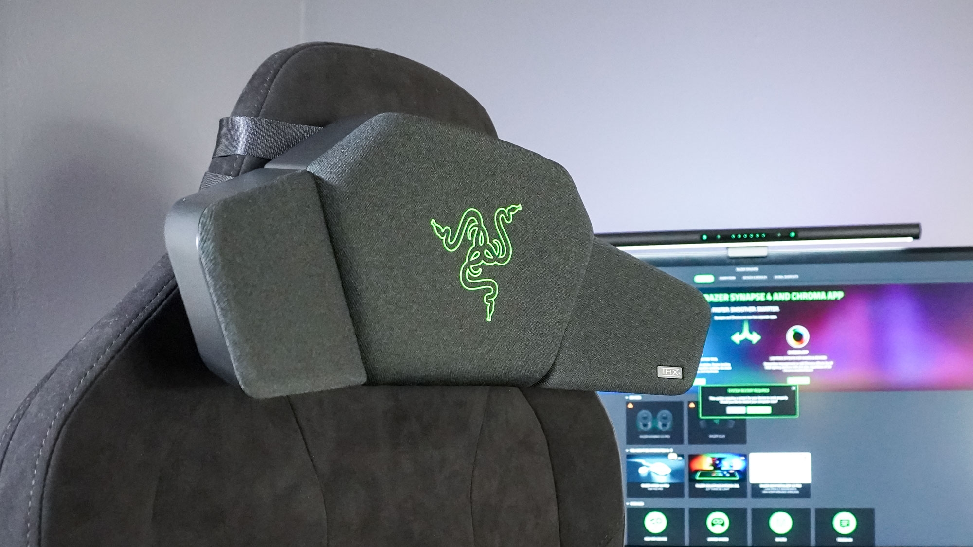 I ditched my headset for this wireless speaker head cushion — and now I have surround sound right from my gaming chair