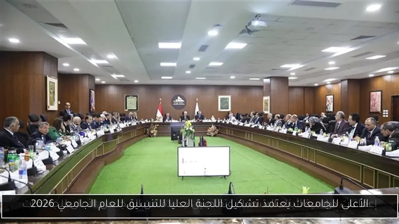 الأعلى للجامعات يعتمد تشكيل اللجنة العليا للتنسيق للعام الجامعي 2026