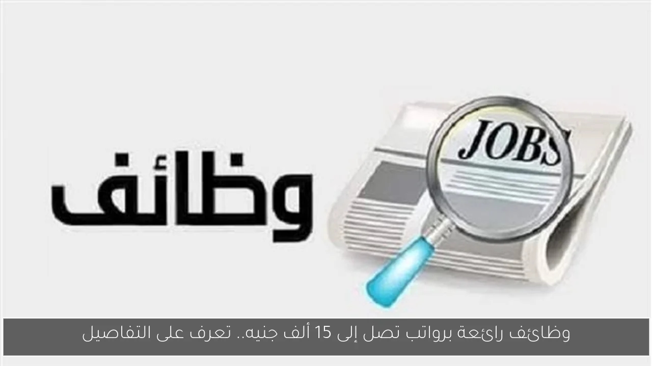 وظائف رائعة برواتب تصل إلى 15 ألف جنيه.. تعرف على التفاصيل
