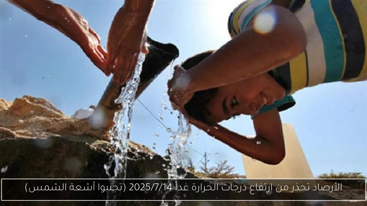 الأرصاد تحذر من ارتفاع درجات الحرارة غداً 2025/7/14 (تجنبوا أشعة الشمس)