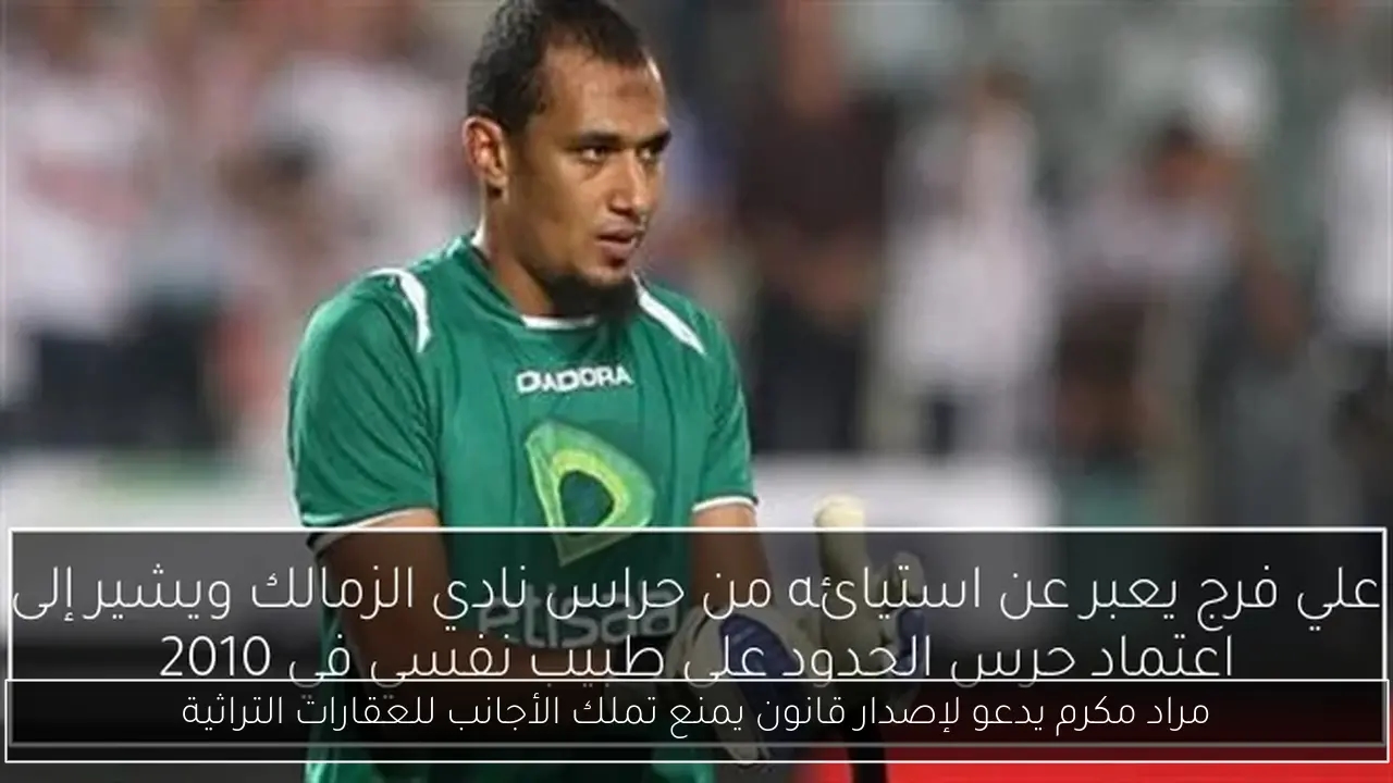 مراد مكرم يدعو لإصدار قانون يمنع تملك الأجانب للعقارات التراثية