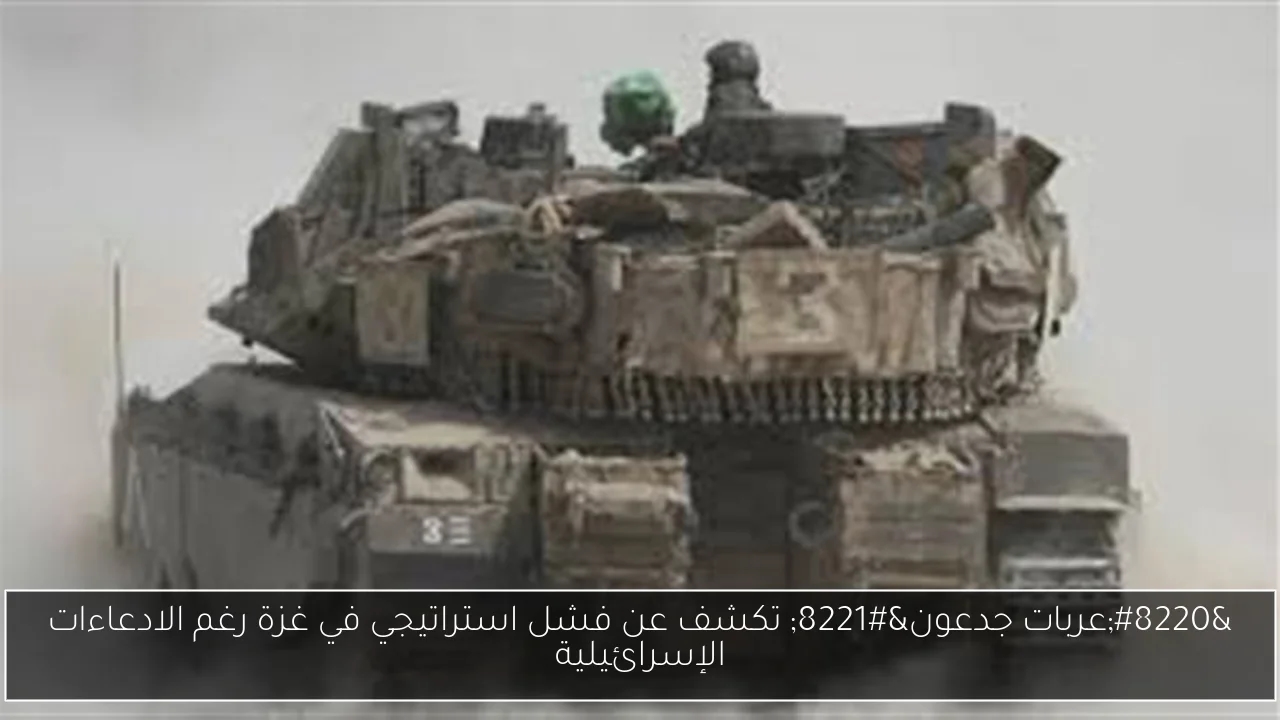 'عربات جدعون' تكشف عن فشل استراتيجي في غزة رغم الادعاءات الإسرائيلية