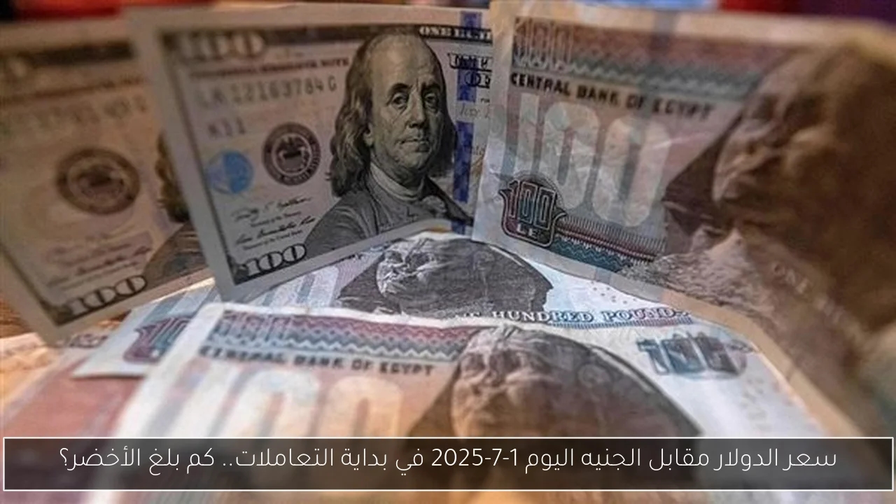 سعر الدولار مقابل الجنيه اليوم 1-7-2025 في بداية التعاملات.. كم بلغ الأخضر؟