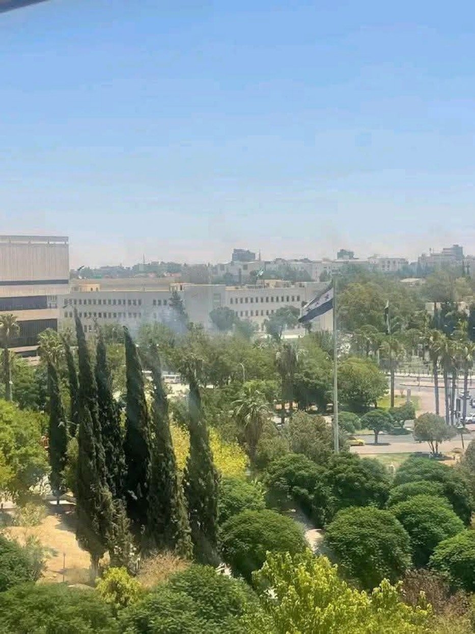 Israel has launched an airstrike near Syria's defense ministry in Damascus