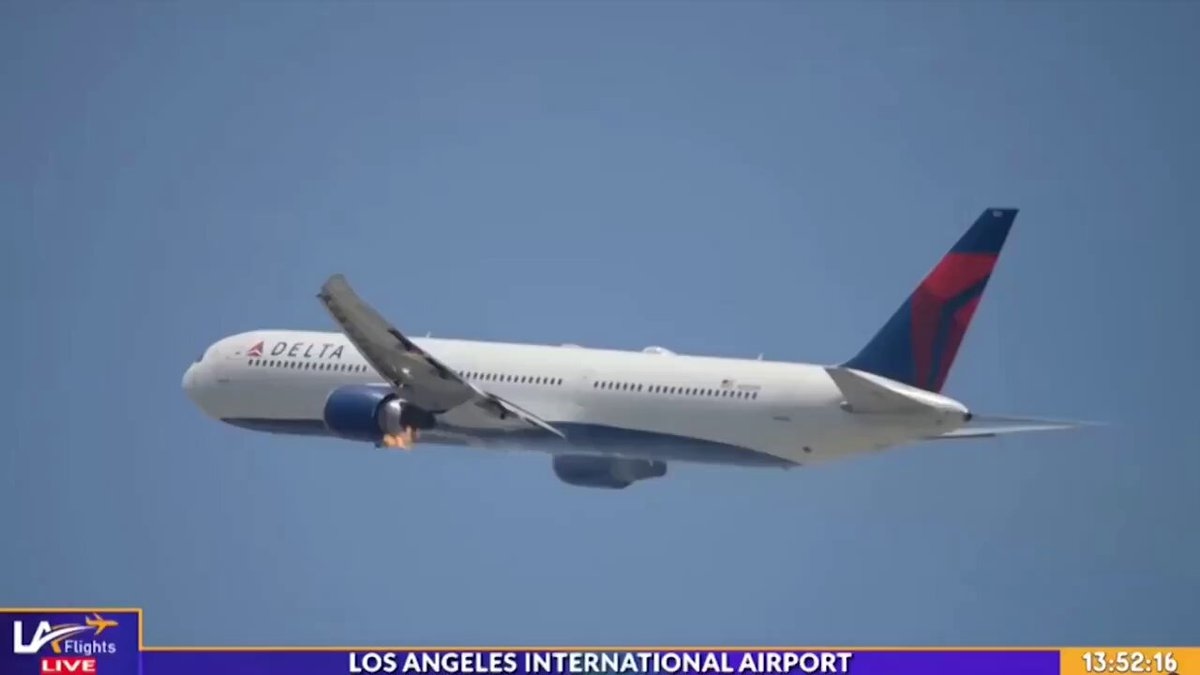 Delta Flight DL446 Engine Fire After Takeoff From LAX