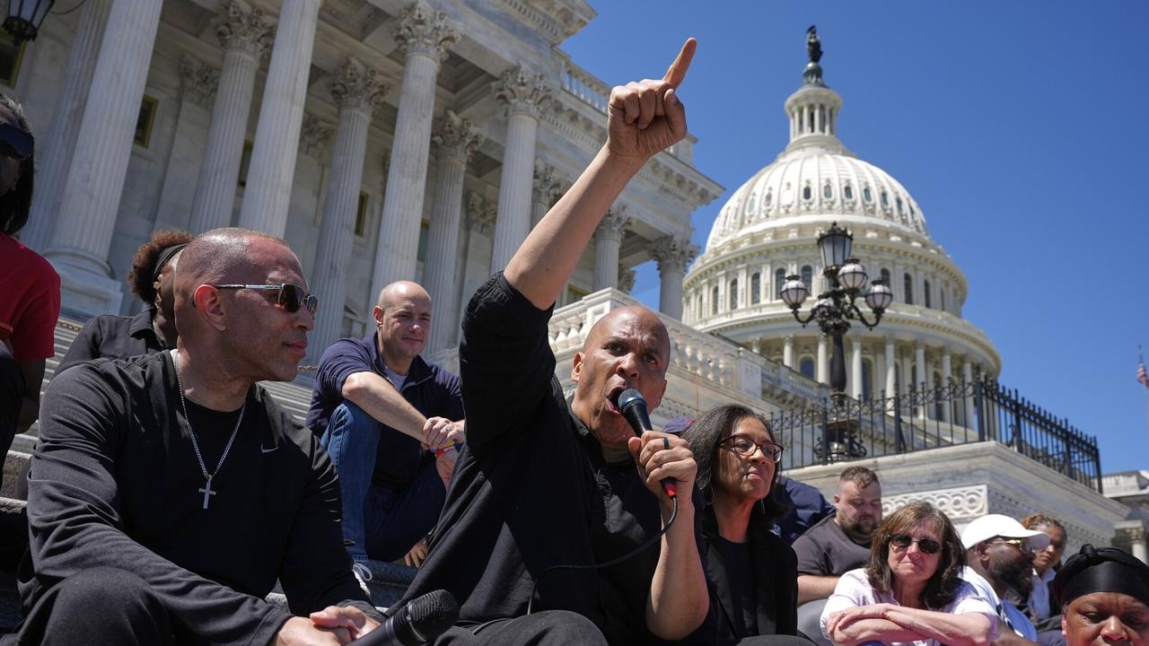 ‘Gesture politics': Democrats host 12 hour sit-in protest on US Capitol steps