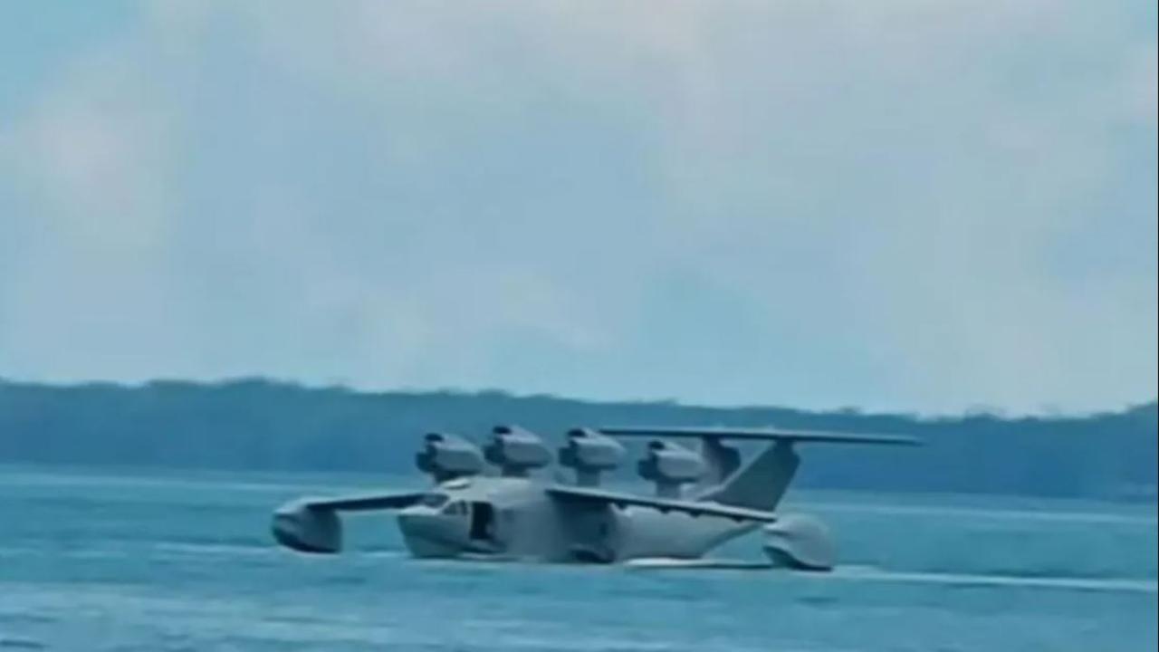 China's terrifying new giant ‘sea monster' warplane pictured for first time