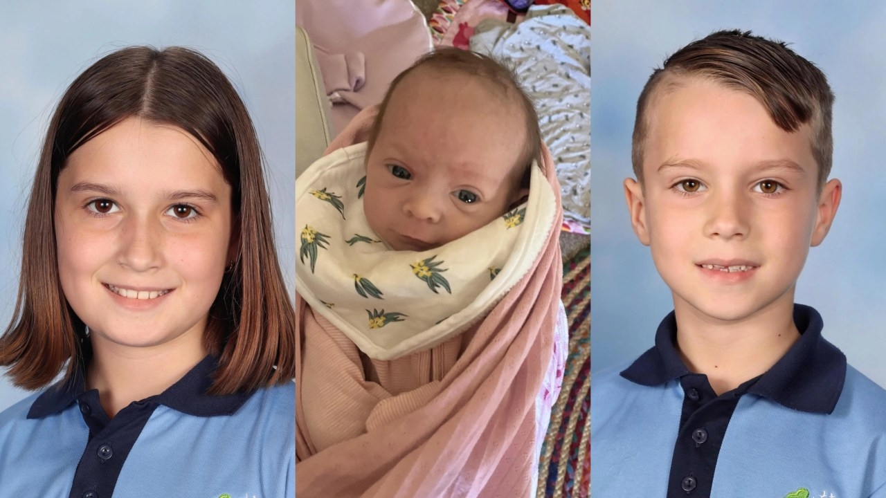 Police urge mum to come forward as new images released of three children including new-born baby missing from Gold Coast