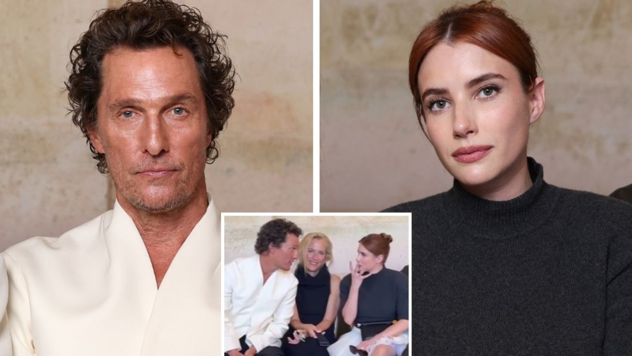 Matthew McConaughey and Emma Roberts ignore A-list actress in awkward fashion show video