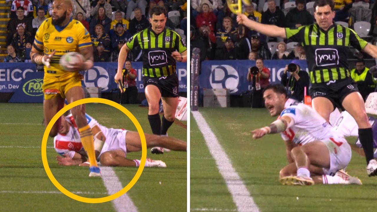 Footy world divided by controversial Josh Addo-Carr call in Dragons' win
