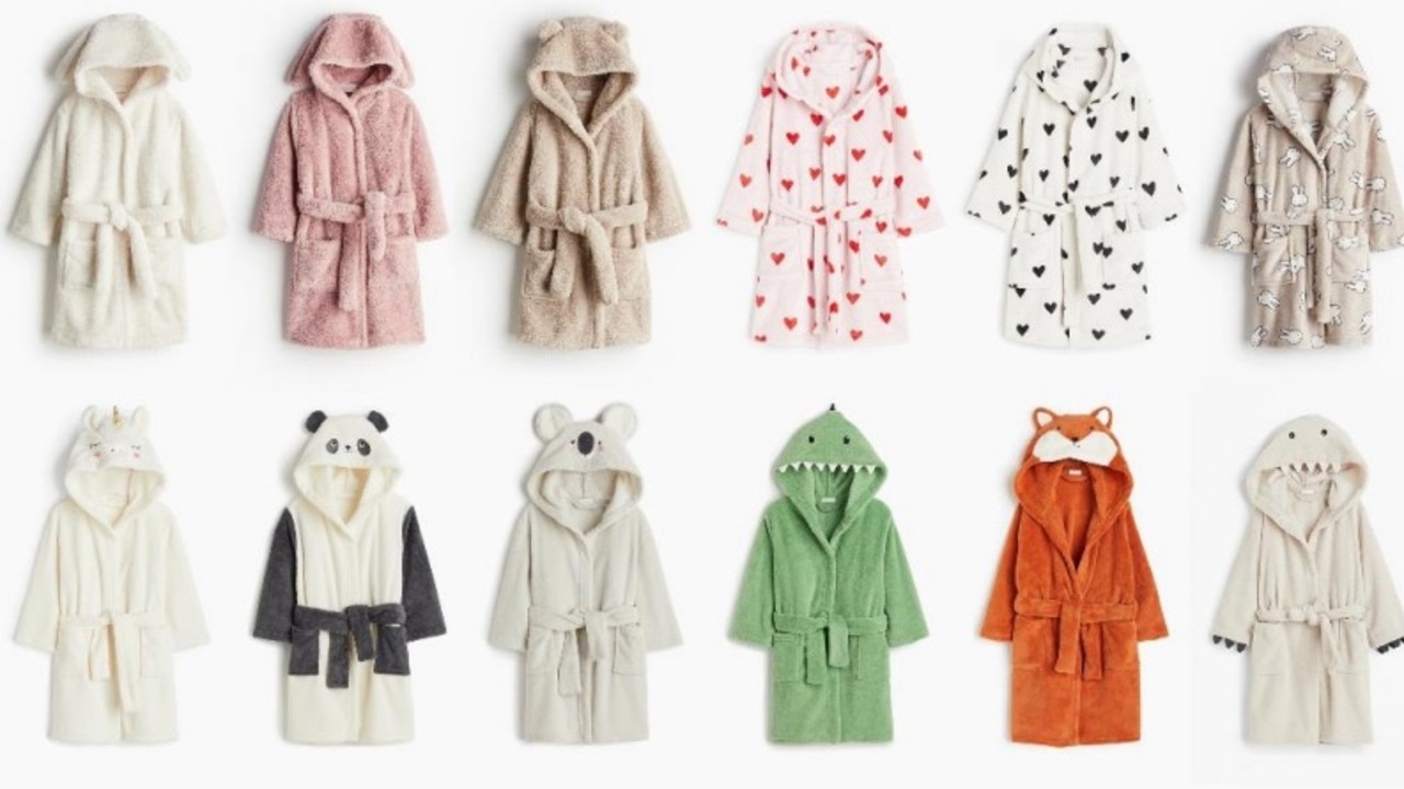 H&M kids' dressing gowns, towels recalled nationwide