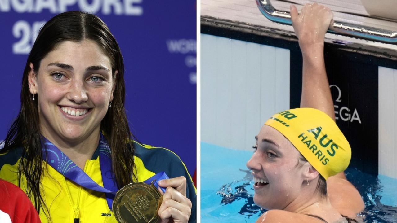 Meg Harris wins 50m freestyle gold at World Swimming Championships
