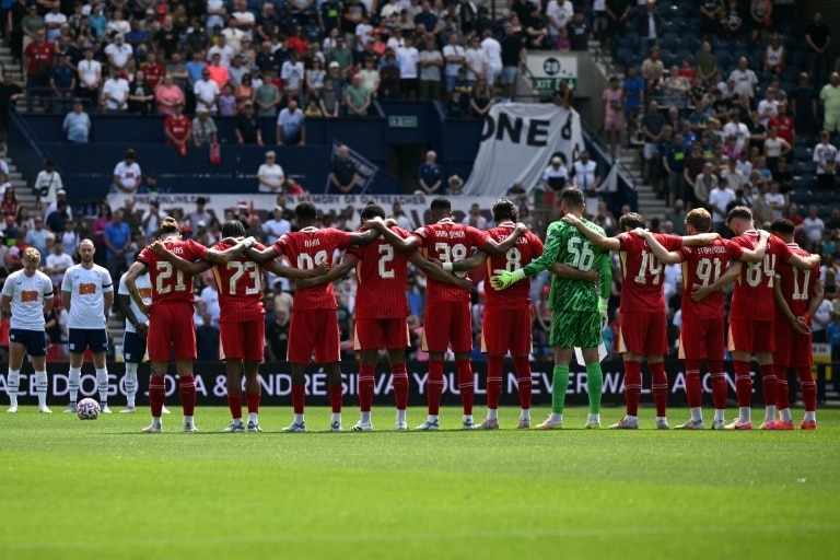Liverpool honour 'champion' Jota in return to action at Preston