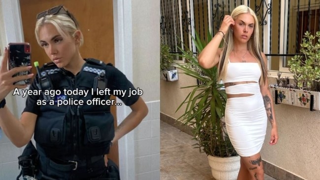 'No job is worth losing yourself': Glam cop reveals she quit the force after developing PTSD from attending 'nightmare' crime scenes