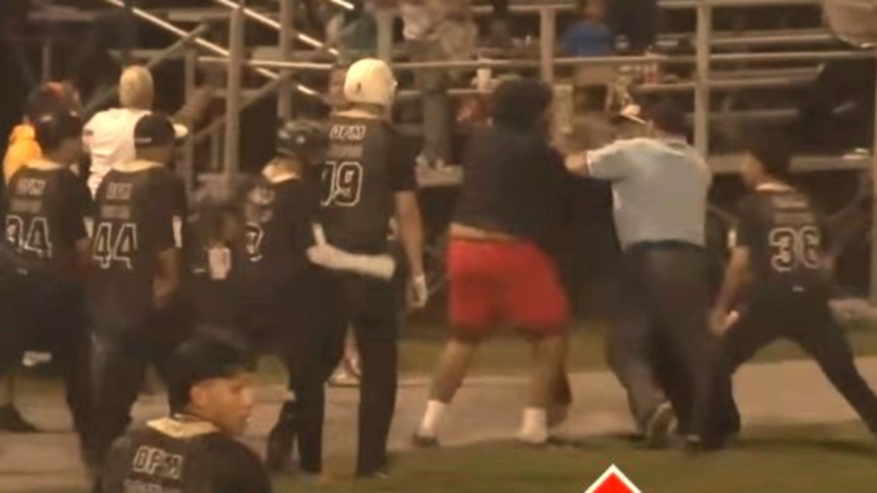 Wild brawl between baseball players, spectators erupts