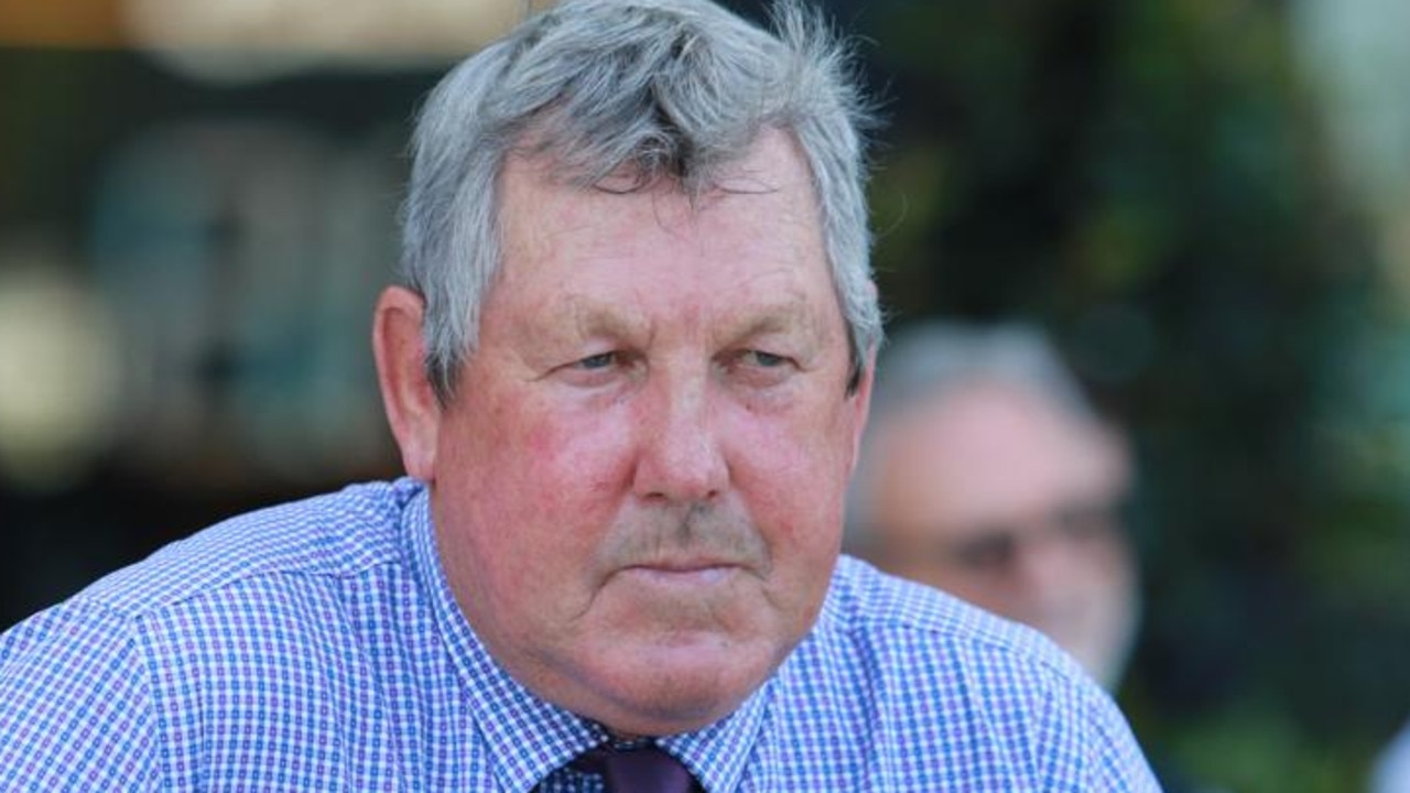 Trainer Gary Colvin saddles up Pride Of Jezza at Narrandera on Thursday