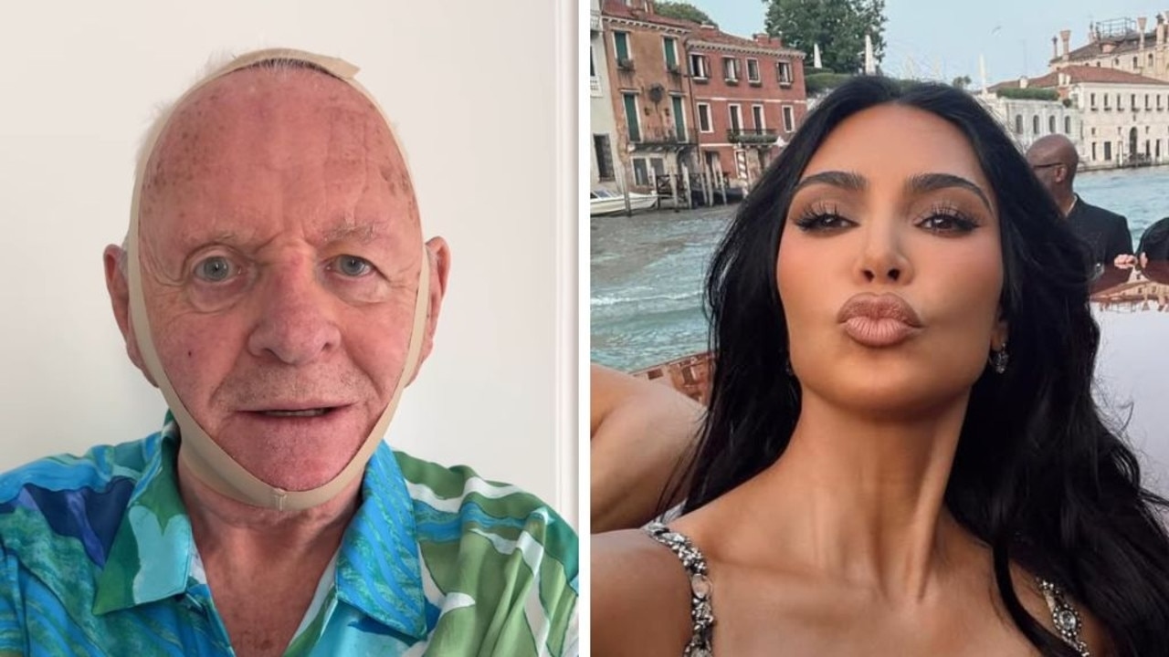 Anthony Hopkins pokes fun at Kim Kardashian's new Hannibal-esque Skims face mask