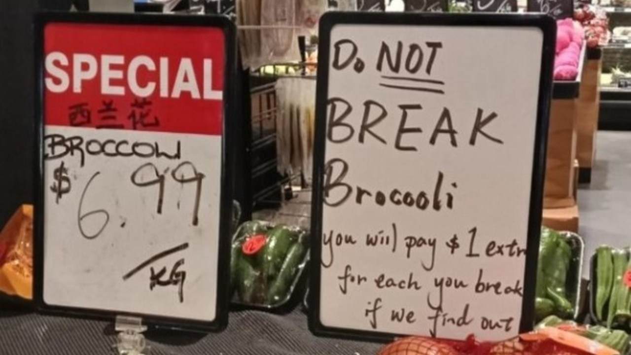 Melbourne grocers are not playing around when it comes to their broccoli