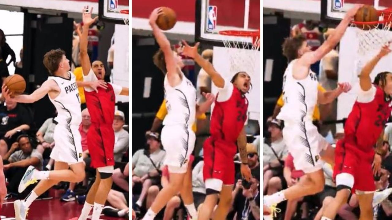 Watch: Johnny Furphy's NBA Summer League slam dunk hailed as one of the greatest by an Australian ever