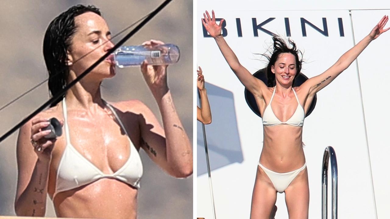 Dakota Johnson shows off bikini body after split from Chris Martin