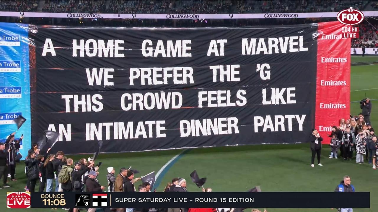 AFL Collingwood whinge about game away from the MCG against St Kilda at Marvel Stadium
