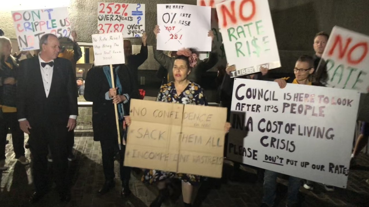 'Inappropriate spending': Northern Beaches locals fume as council hikes rates by 25 per cent as meeting dominated by Gaza debate