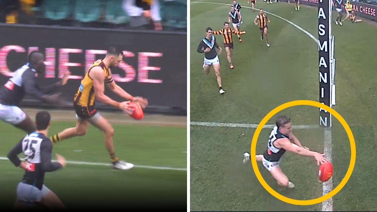 Hawks veteran Jack Gunston denied ‘best goal of his career' in Hawthorn win over Port Adelaide in Launceston