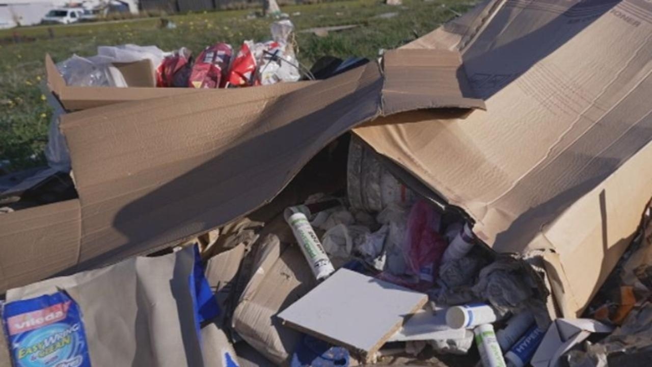 A Melbourne suburban street is facing a swamp of rubbish from an illegal tip