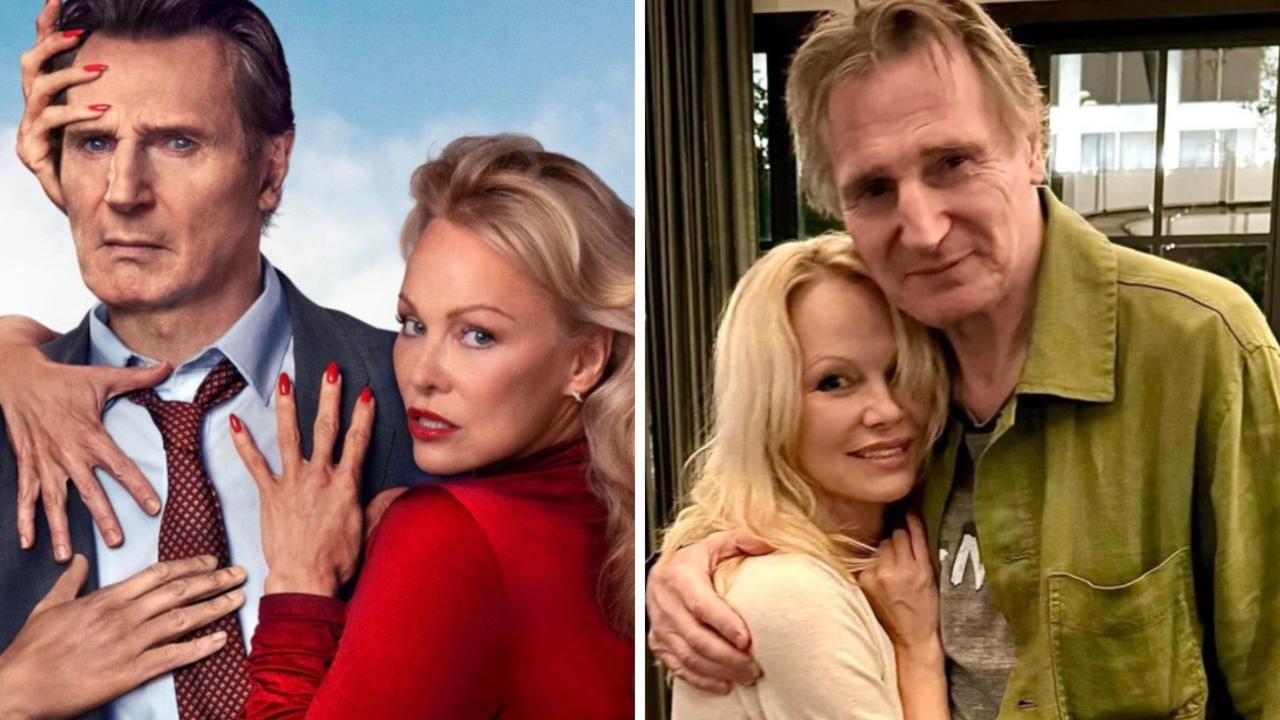 Liam Neeson says he's ‘madly in love' with co-star Pamela Anderson after filming sex scenes