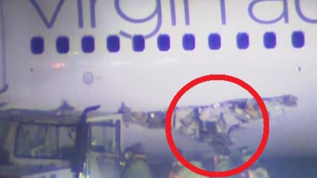 Virgin Australia plane collides with ground vehicle at Tullamarine Airport in Melbourne