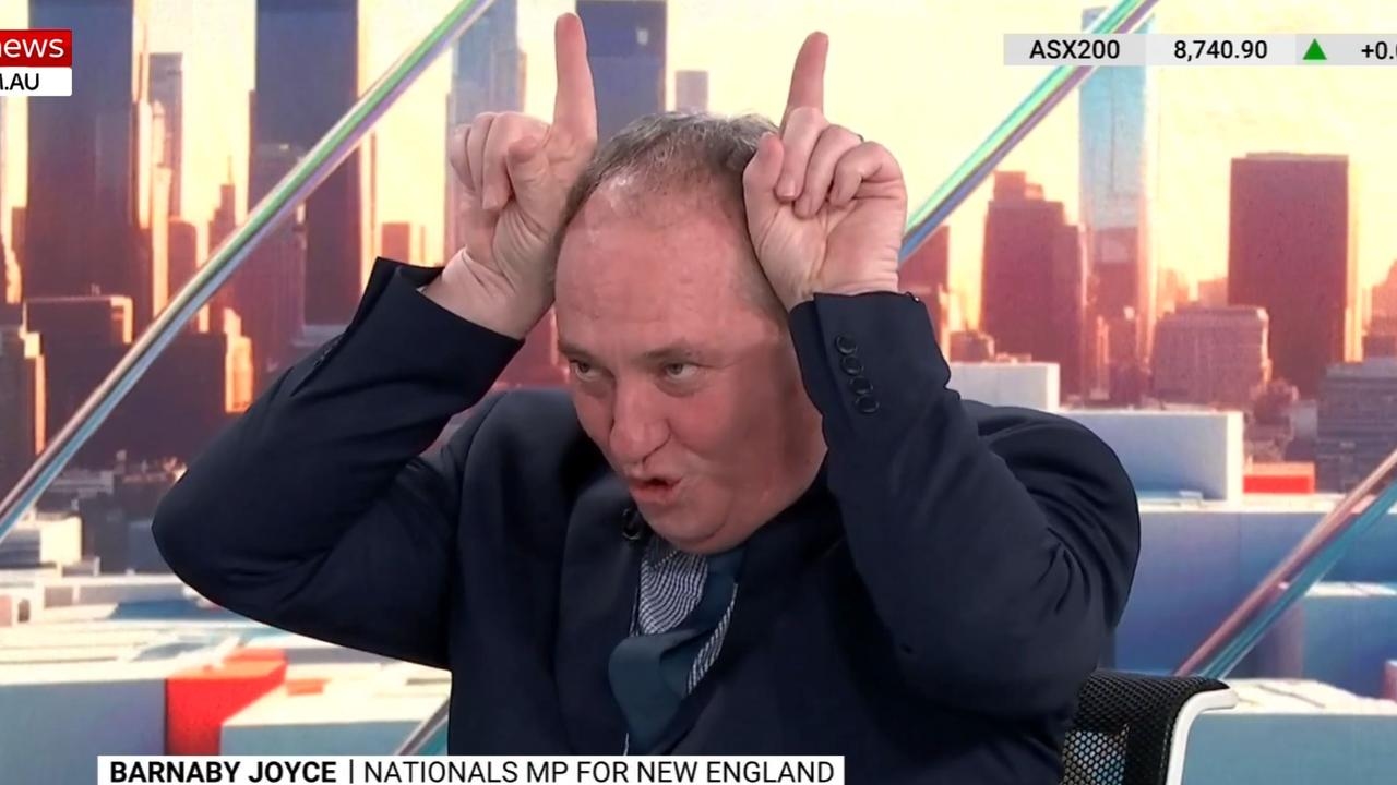 Nationals MP Barnaby Joyce's bizarre act on live TV