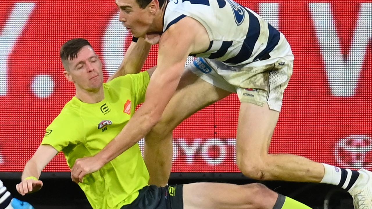 Careless contact with an AFL umpire could have huge ramifications for some of the game's best