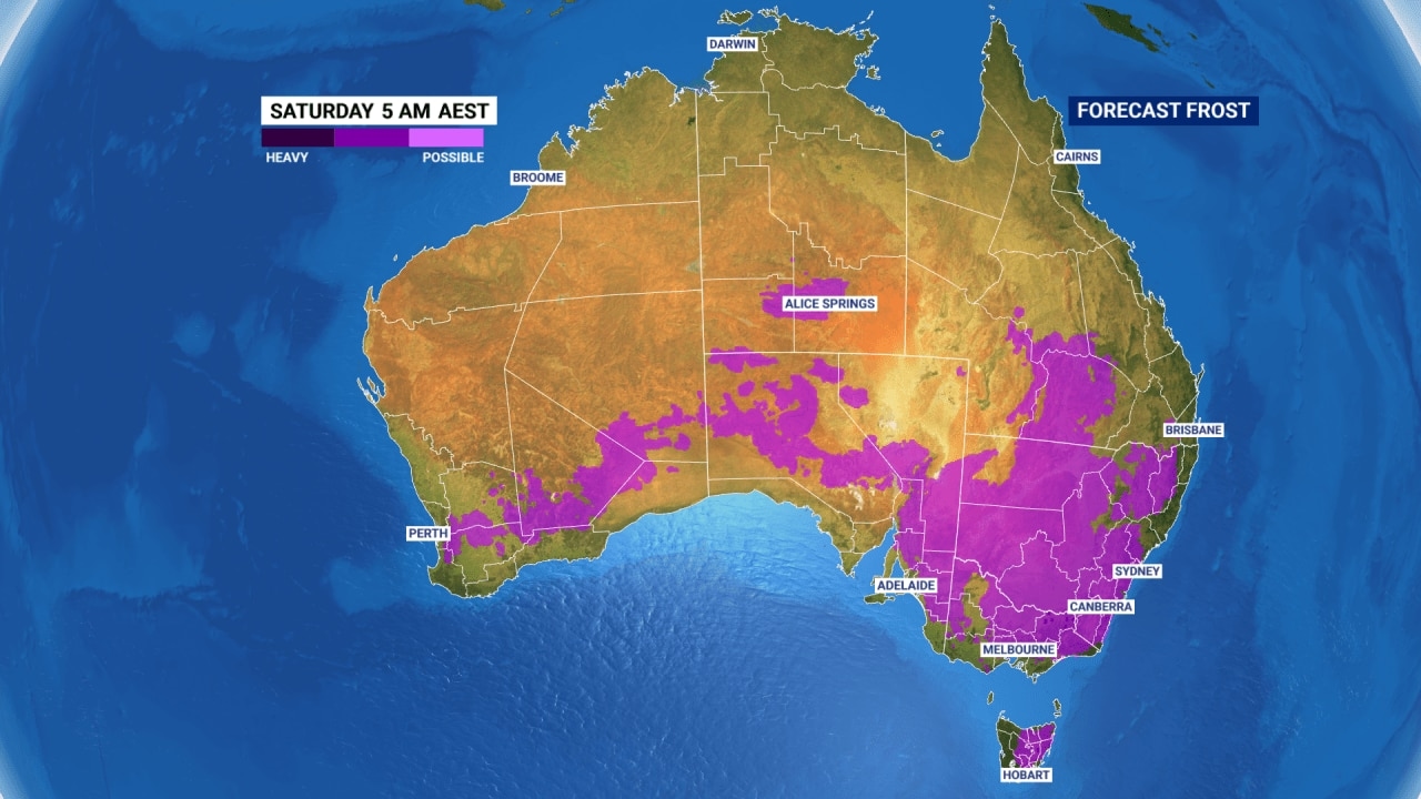 Frost expected in 'every single state' in the country amid chilly start to weekend as below-zero temperatures set in