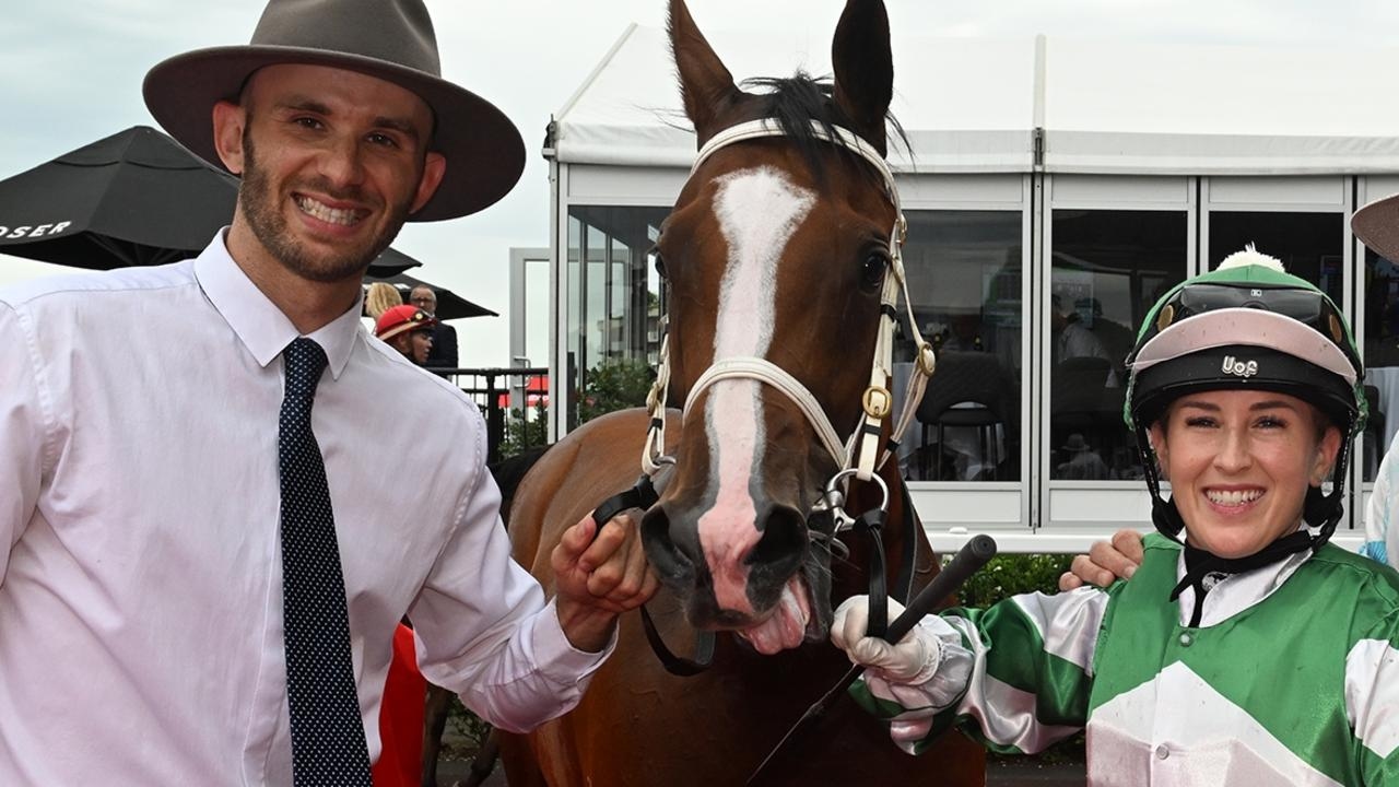 Sha Of Gomer wins Ramornie Handicap to create Australian racing history for husband and wife Jeff Dunn and Rikki Jamieson