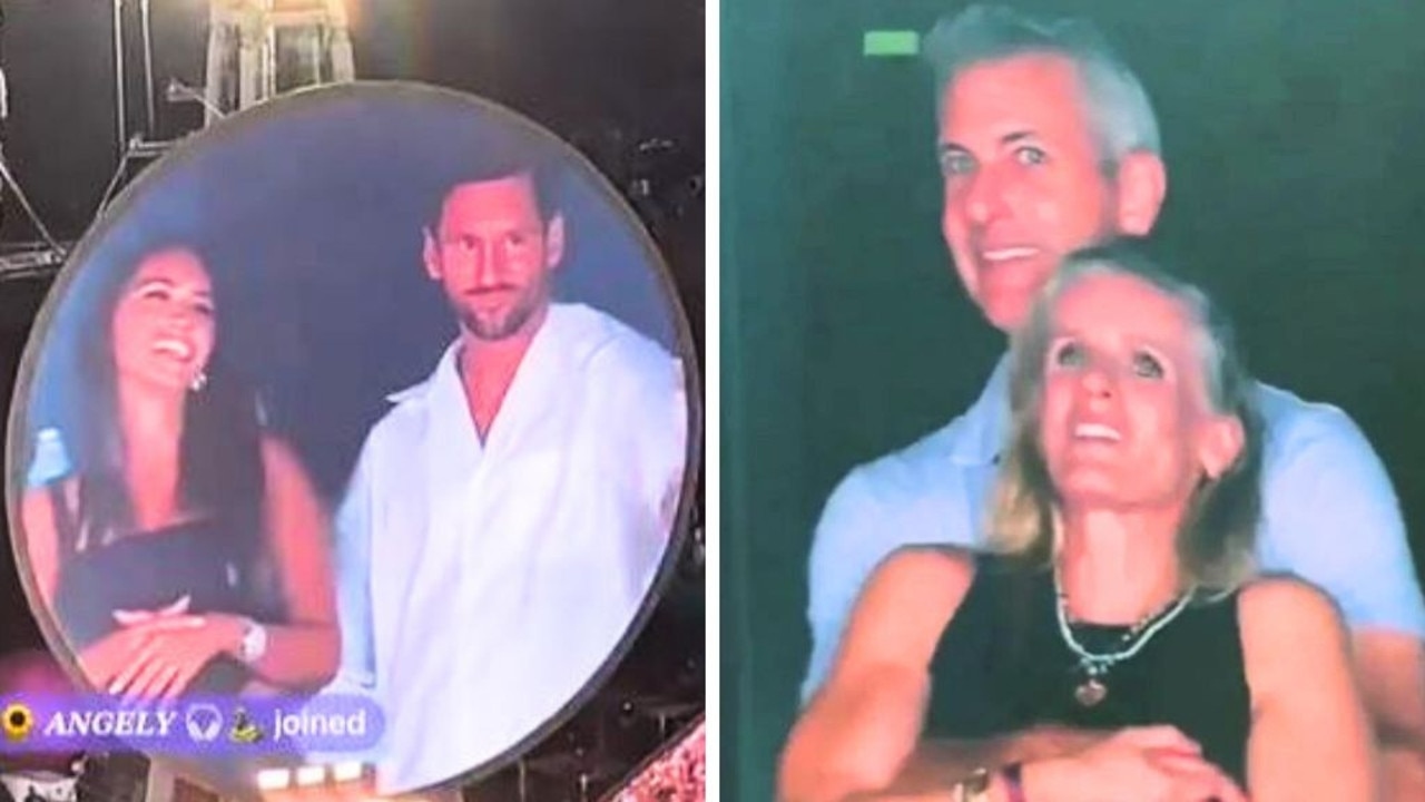 Lionel Messi embarrassed as he and wife Antonela are shown on Coldplay kiss cam