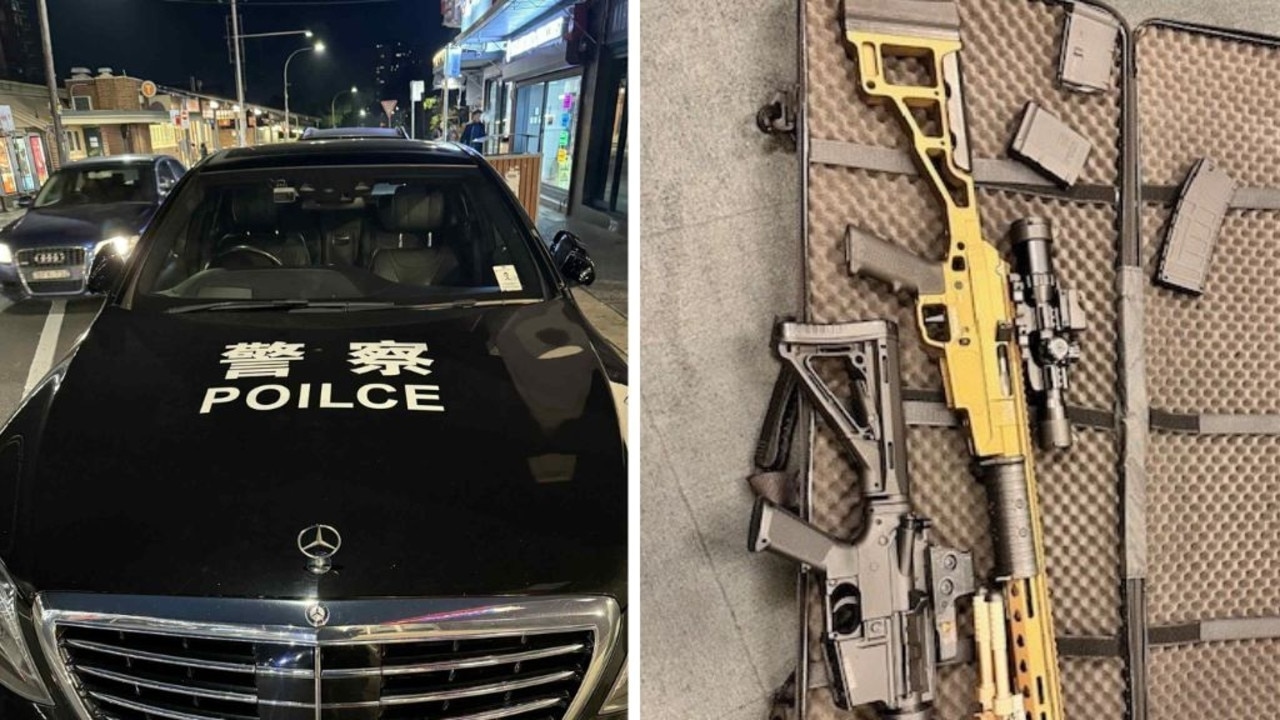 Man arrested in Strathfield driving black ‘Chinese Police' sedan with firearms, ammunition in boot