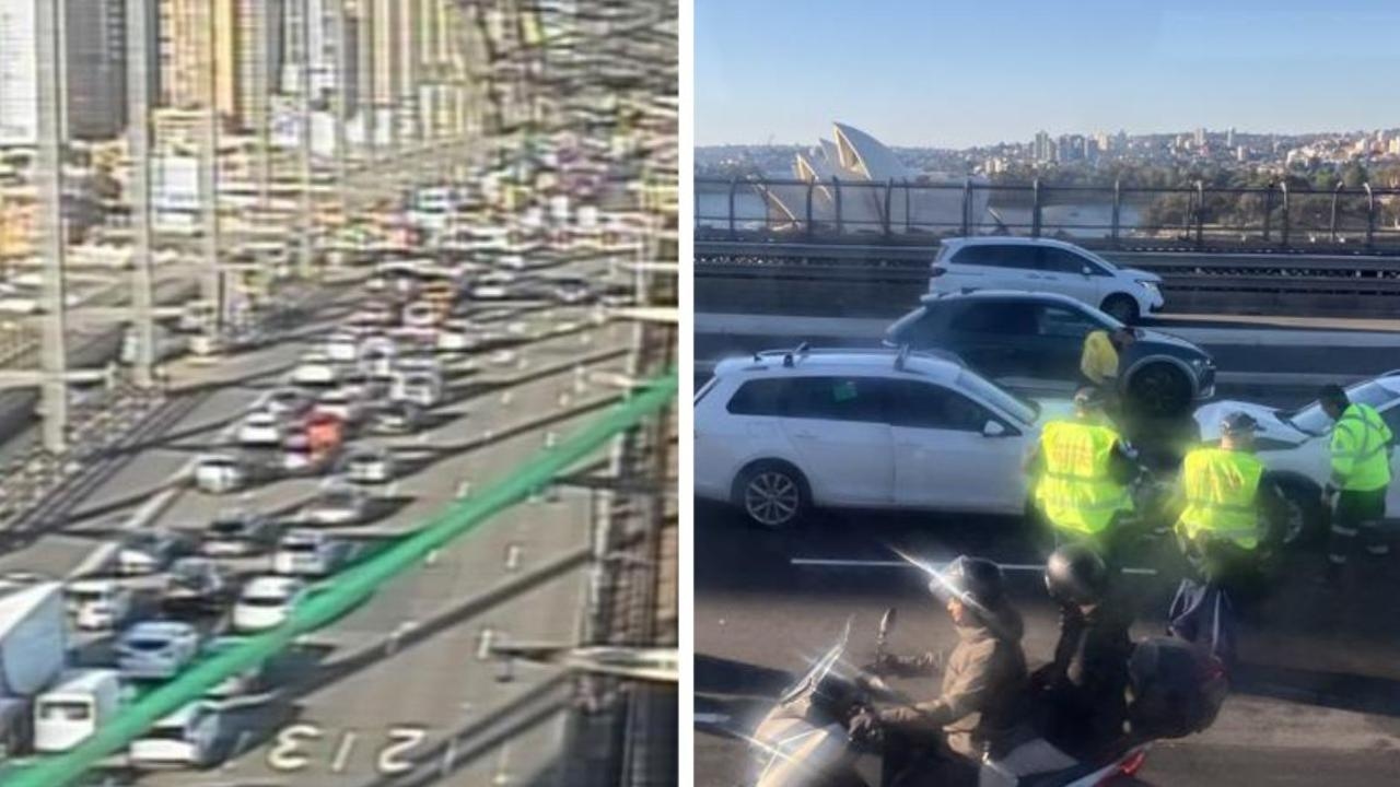 Lanes closed, huge delays after six-vehicle crash on Sydney Harbour Bridge