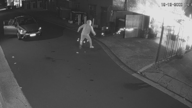 Firework used in Inner West Sydney restaurant arson as police search for suspect caught on camera after separate fire