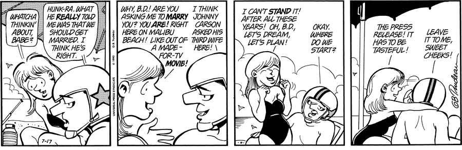 Doonesbury Comic Strips by Garry Trudeau - July 17, 1990