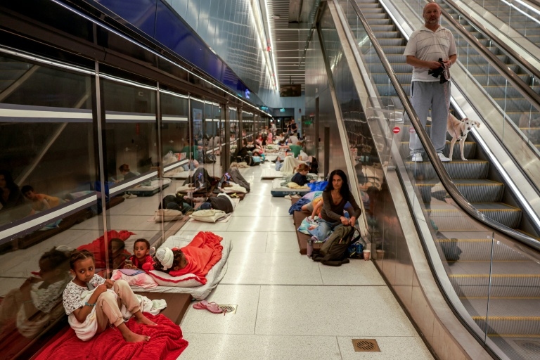 With Missiles Overhead, Tel Aviv Residents Huddle Underground