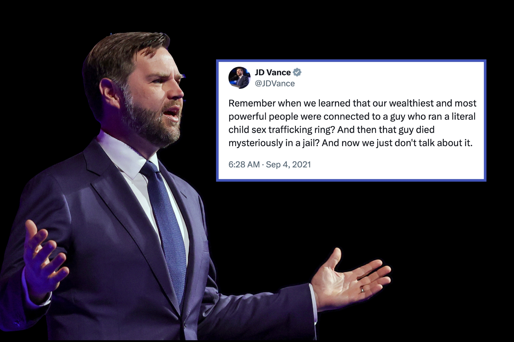 JD Vance Pushed for Answers on Epstein's 'Wealthiest and Most Powerful' Clients in Resurfaced Tweet