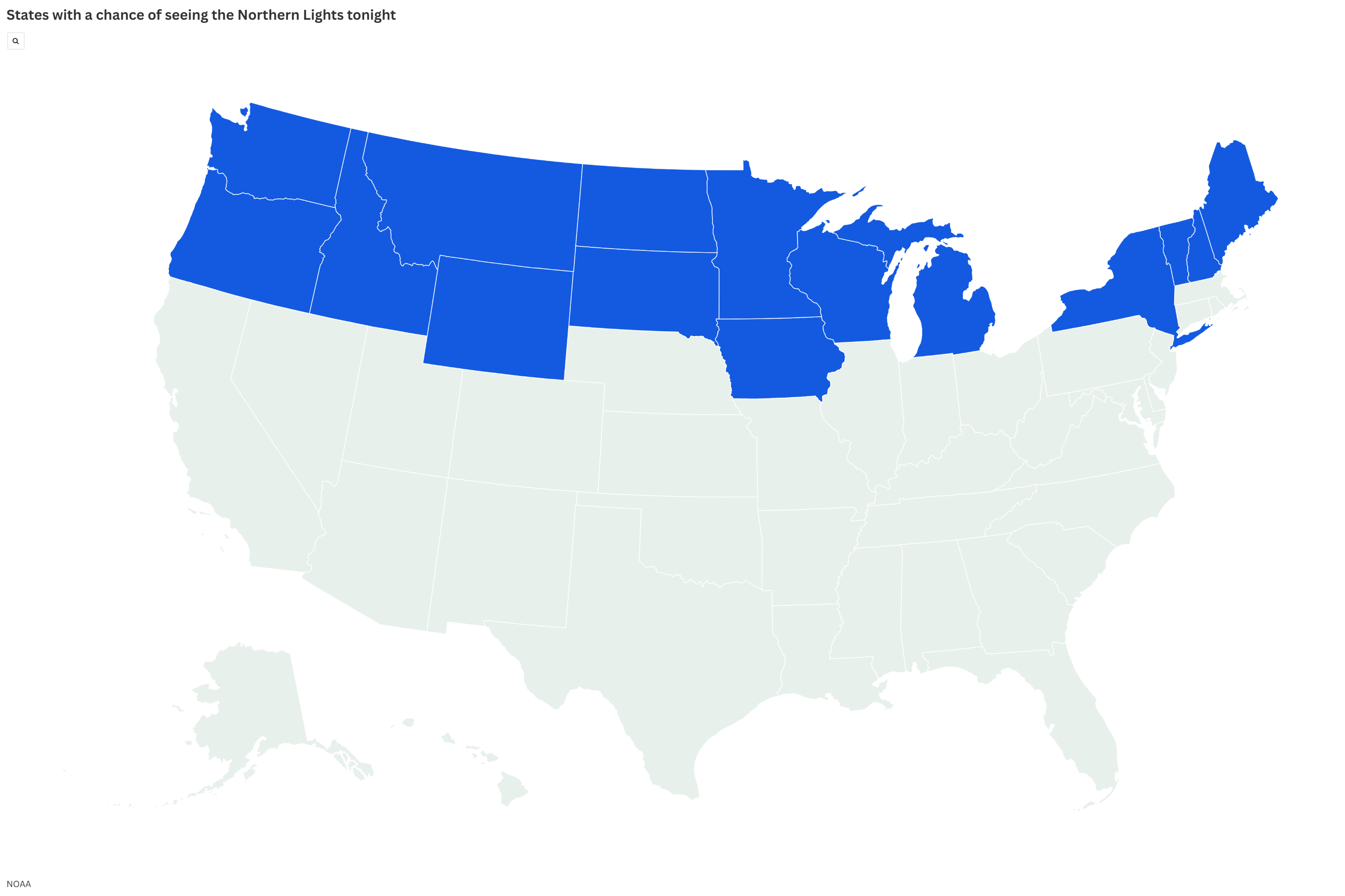Map Shows States That Could See Northern Lights This Week