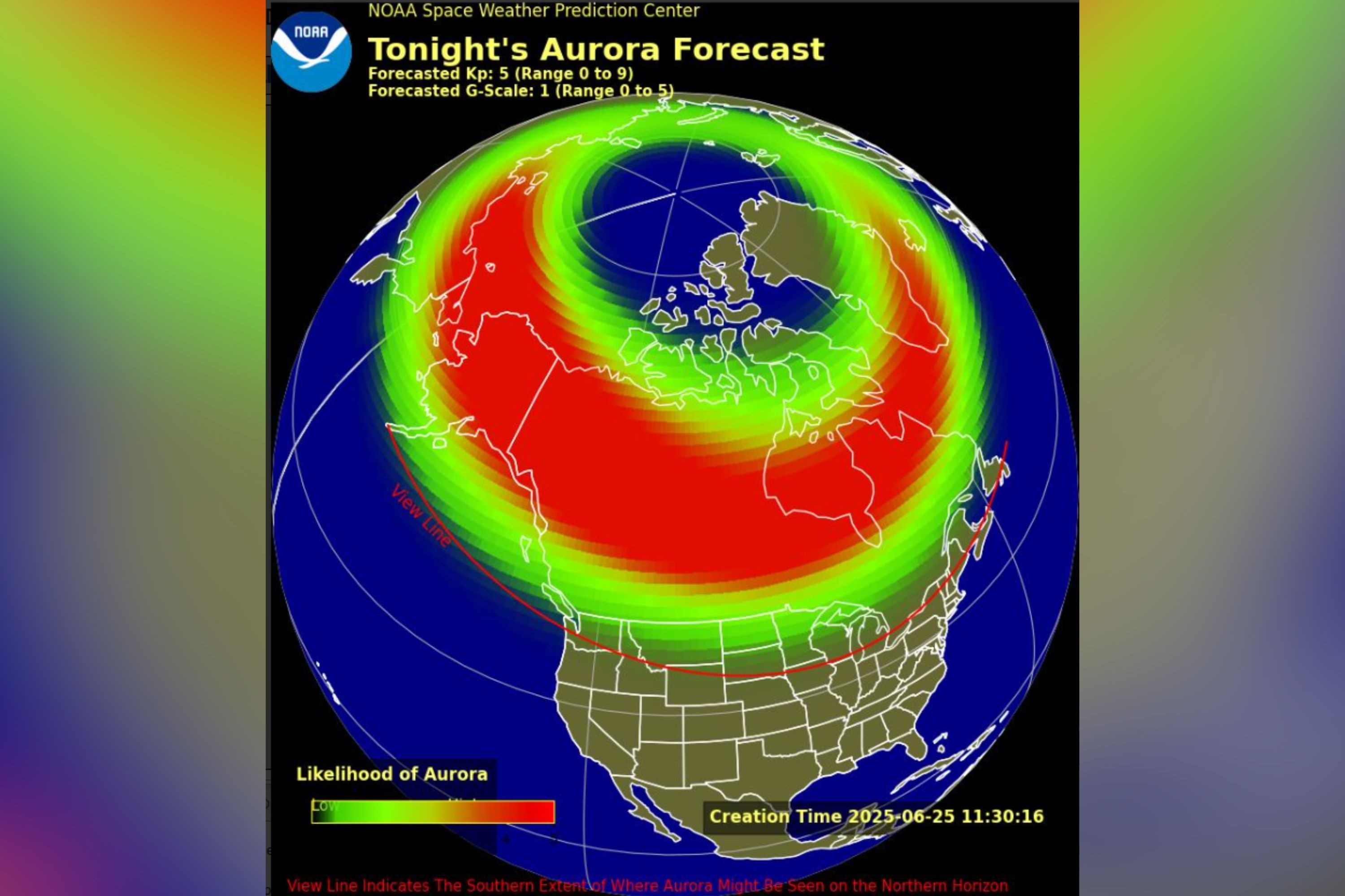 Northern Lights Visible for Up to 14 States Tonight