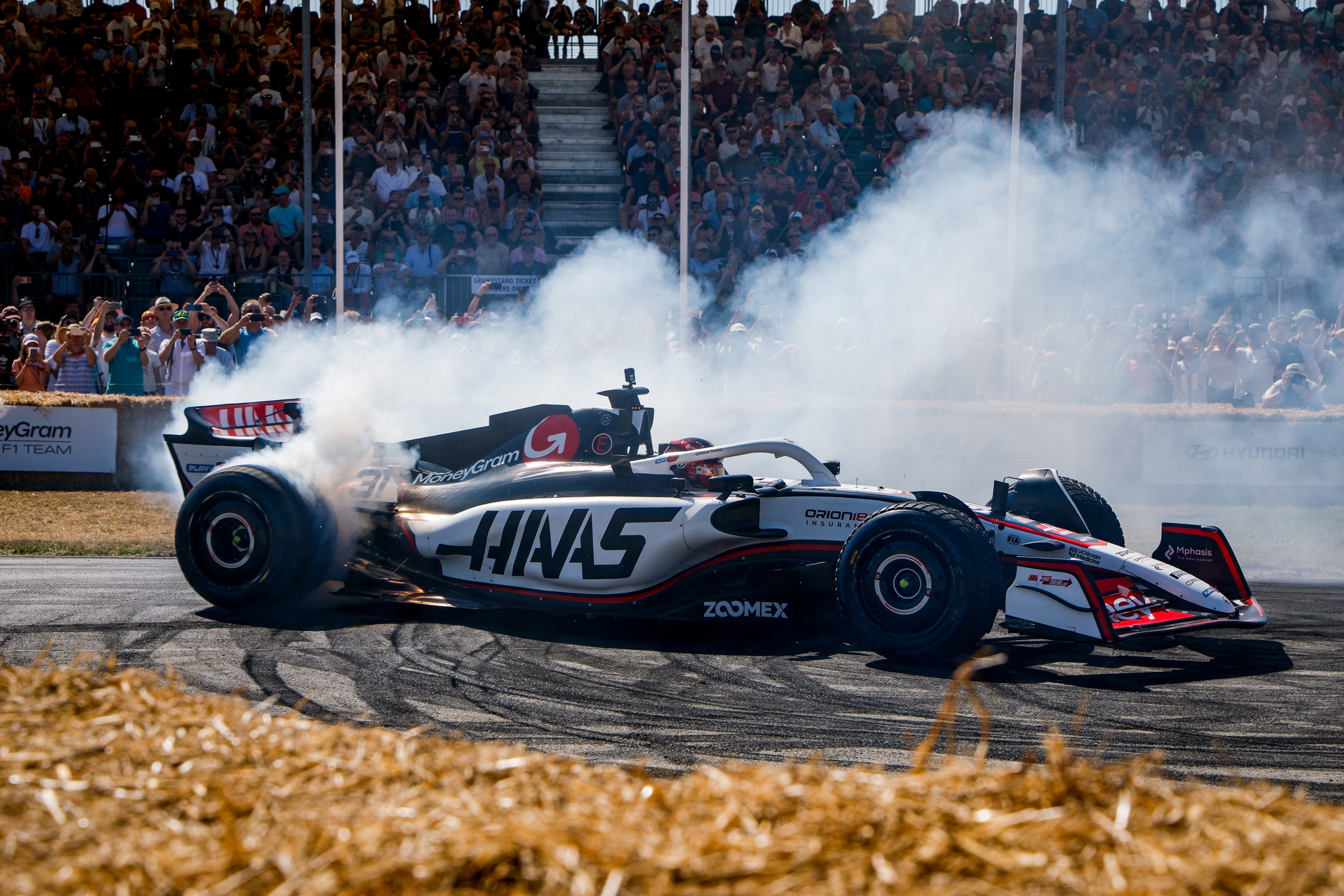 Watch Esteban Ocon Tear Up Goodwood In Haas F1 Car
