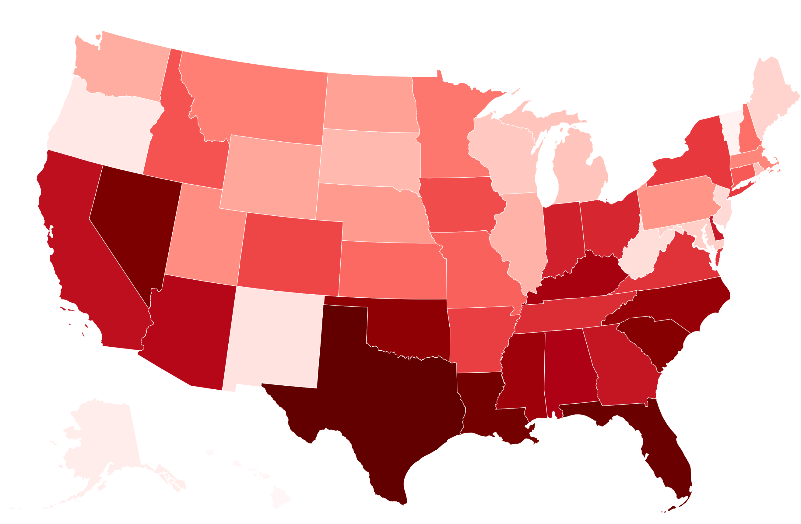 Map Shows Which States Are Most 'Financially Distressed'